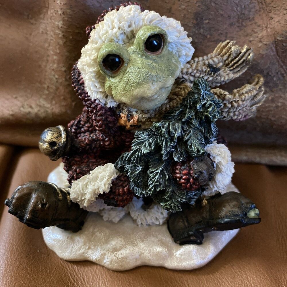 Boyds Bears Wee Folkstone Ribbit & Co Frog Christmas Figurine 1998 Style 36750